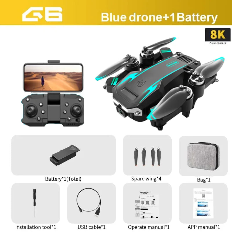 S6 Pro Drone Professional 4K HD Camera Foldable Quadcopter Aerial S6 GPS RC Helicopter FPV WIFI Obstacle Avoidance Toys