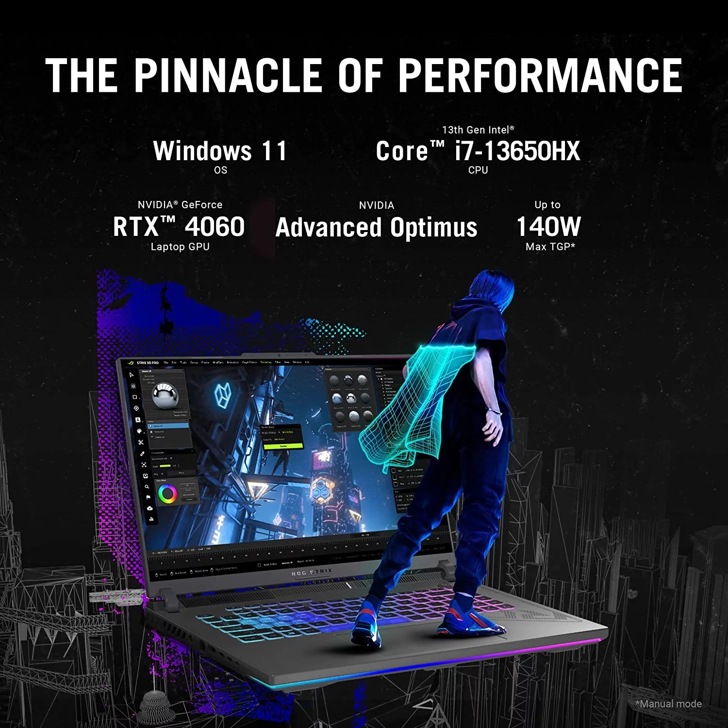 ROG Strix G16 (2023) Gaming Laptop, 16” 16:10 FHD 165Hz, Geforce RTX 4060, Intel Core I7-13650Hx, 16GB DDR5, 1TB Pcie SSD, Wi-Fi 6E, Windows 11, Eclipse Gray