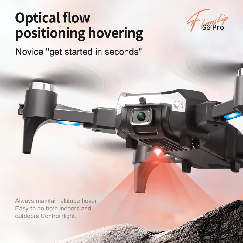 S6 Pro Drone Professional 4K HD Camera Foldable Quadcopter Aerial S6 GPS RC Helicopter FPV WIFI Obstacle Avoidance Toys