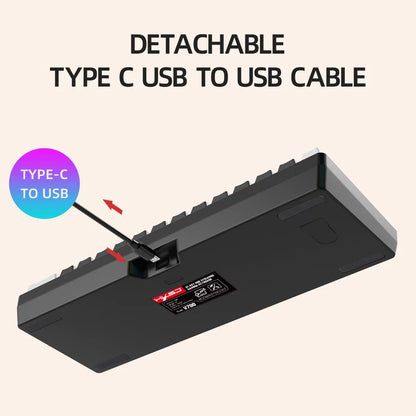 Gaming Keyboard, Quiet Wired Computer Keyboard USB Wired 61-Key Gaming Keypad Ergonomic Streamlined Design Keyboard